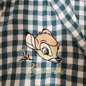 NWT Disney Green Flannel Bambi Nightgown